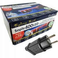 LAMPKI CHOINKOWE SOPLE 400 LED ZEWNĘTRZNE + FLASH