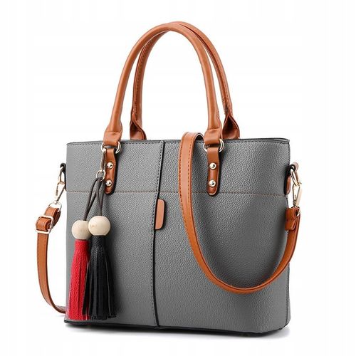 TOREBKA DAMSKA KUFEREK CZARNY z brąz DO RĘKI NA RAMIĘ LISTONOSZKA na Arena.pl