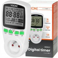 PROGRAMATOR CZASOWY WŁĄCZNIK WYŁĄCZNIK CYFROWY TIMER LCD HARMONOGRAM 7 DNI