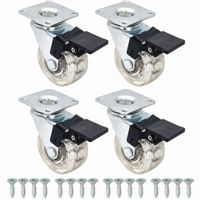 Kółko meblowe gumowe z gumą ogumowane KM fi 50 mm z hamulcem 4 sztuki