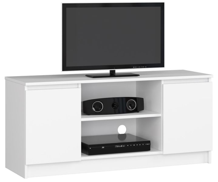 SZAFKA RTV 120 cm 2D 1P BIAŁA zdjęcie 1