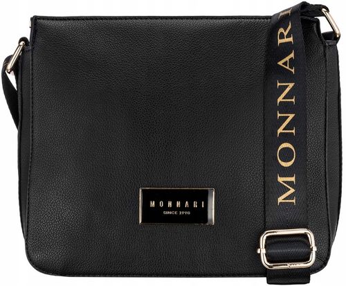 Torebka Damska CZARNA LISTONOSZKA MONNARI Klasyczna Regulowany Pasek na Arena.pl