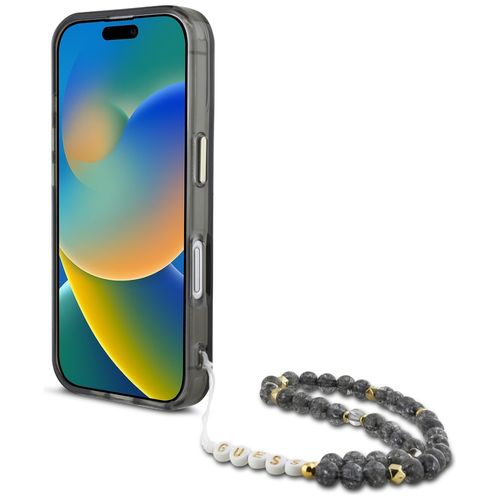 Etui Guess Palm Trees Triangle Pearl     Strap MagSafe do iPhone 16 czarny na Arena.pl