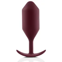 b-vibe snug plug 5 dark red - anatomiczny model, silikon, 371g
