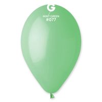 Balony pastelowe zielony miętowy #077, 26 cm 3 szt.