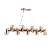 LAMPA wisząca DALLAS MOD547PL-25G Maytoni modernistyczna LAMPA szklany ZWIS molekuły kule balls złote bursztynowe