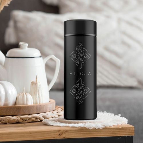 KUBEK termiczny LCD wyświetlacz temperatura z grawerem IMIĘ PREZENT na Arena.pl