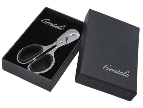 Srebrna Metalowa Obcinarka Do Cygara w Eleganckim Opakowaniu Prezentowym na Arena.pl