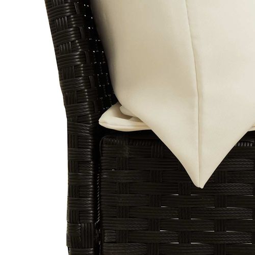 5-cz. zestaw wypoczynkowy do ogrodu, poduszki, czarny rattan PE na Arena.pl