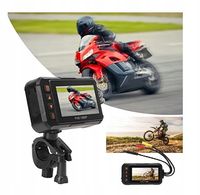 Kamera Motocyklowa Samochodowa Wideo Rejestrator Jazdy Przód Tył 1080P