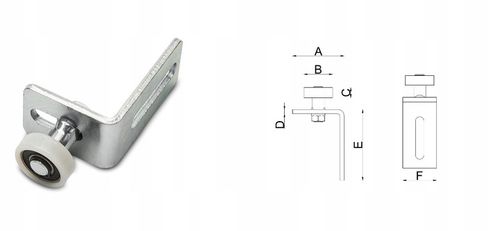 WÓZKI DO BRAMY PRZESUWNEJ 80x80 5 ROLKOWE TRWAŁE ROLKI STALOWE DO 600KG WDB na Arena.pl