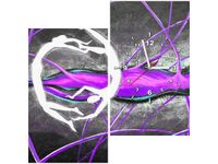 60X60CM ZEGAR POSTACIE TAŃCU OBRAZ DREWNO ŚCIAN KWADRAT