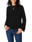 Tapata Damski Sweter z Okrągłym Dekoltem Czarny L