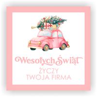 Naklejki reklamowe firmowe świąteczne z twoim projektem 10x10 cm - 500 szt