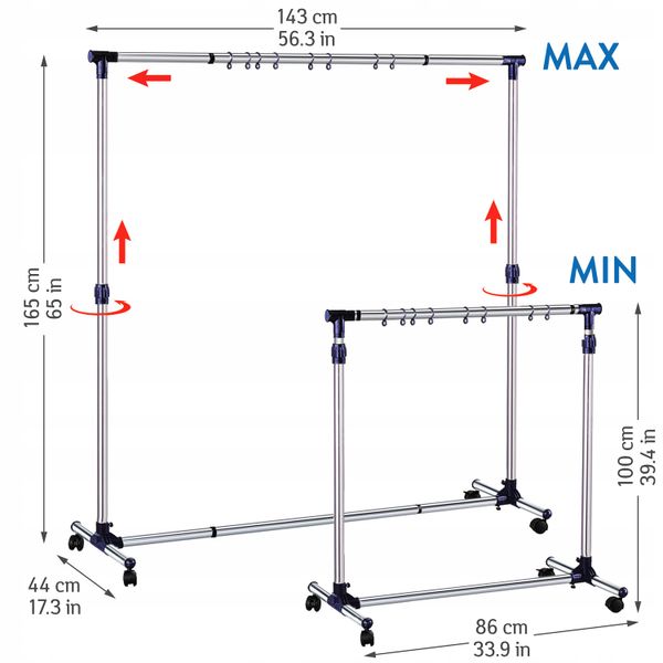 Tatkraft New York stabilny wieszak na ubrania zdjęcie 2