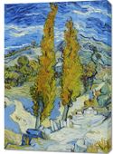 Obraz 70x100cm The Poplars at Saint-Rémy, Van Gogh Vintage