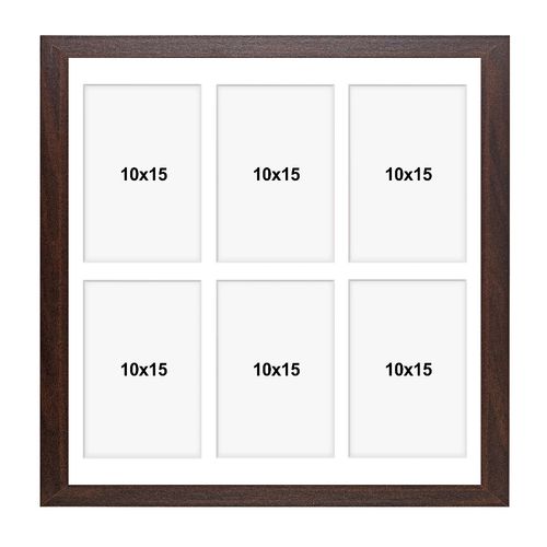 Ramka na 6 zdjęć Hekla 40x40x6 MDF galeria brązowy 1szt. na Arena.pl