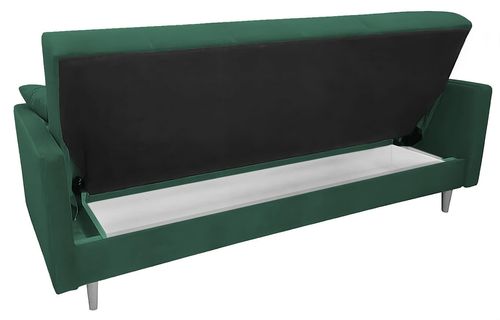 Wersalka Skandynawska Leoni Z Funkcją Spania Butelkowa Zieleń na Arena.pl