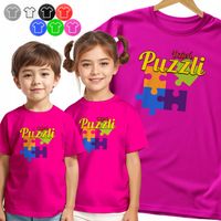 KOSZULKA DZIECIĘCA - NA DZIEŃ PUZZLI DNI SZKOLNE PUZZLE - 86 XXXS