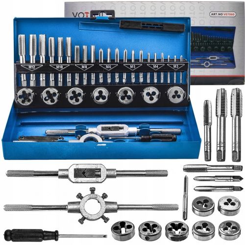 ZESTAW NARZYNEK I GWINTOWNIKÓW WALIZKA KALIBROWNIK 32 ELEMENTY M3-M12 na Arena.pl