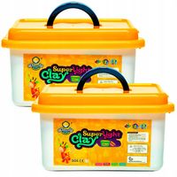 2x CLAYDOLL PIANKOLINA MASA PLASTYCZNA PIANKA 24 sztuki +AKCESORIA +WALIZKA