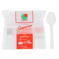 ŁYŻKI SUPERIOR 50 SZT TRANSPARENTNE