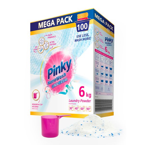 Proszek do prania uniwersalny 100 prań 6kg NanoWash Universal PINKY zdjęcie 1