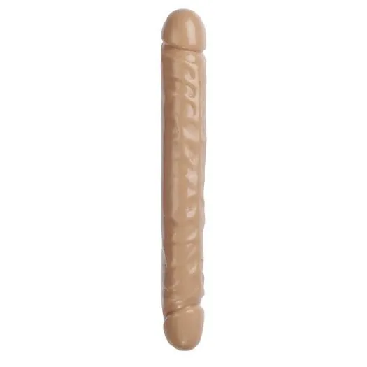 doc johnson double header dwustronny model anatomiczny 30 cm cielisty zdjęcie 1