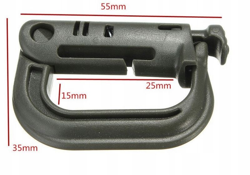 Zaczep molle modularny karabińczyk plecak ASG ABS zdjęcie 5