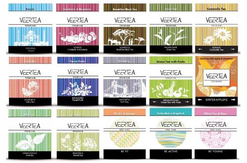 Herbata VEERTEA zestaw 128 saszetek z 16 smaków, 8 saszetek z każdego smaku na Arena.pl