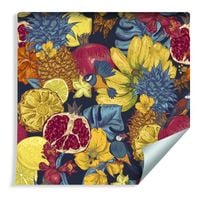 Tapeta w Rolce Egzotyczne Owoce Kwiaty Ptaki Motyle do Kuchni