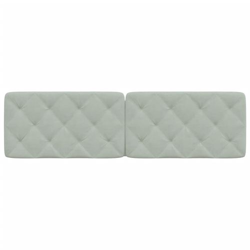 Poduszka na wezgłowie, jasnoszara, 183 cm, aksamit na Arena.pl