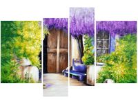 130CM 85 OBRAZ 4 ELEM WIEJSKI ZAKĄTEK ŚCIENNY