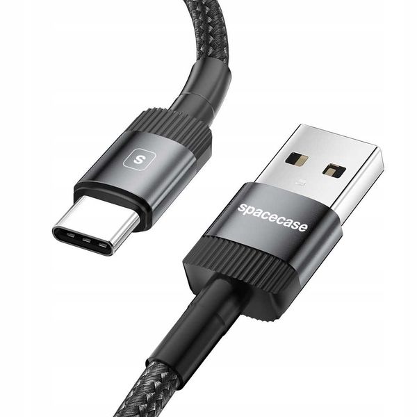 Spacecase Usb-C Cable 1M 3A Black zdjęcie 7