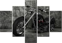 70 100CM OBRAZ 5 ELEM CHOPPER DRUK PŁÓTNO