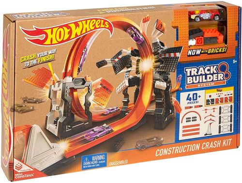 Hot Wheels Track Builder Tor Szalone Kraksy + auto na Arena.pl