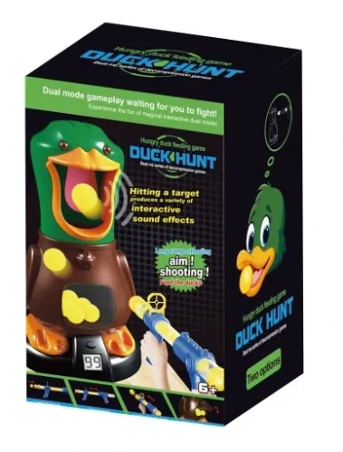 GŁODNA KACZKA STRZELANIE DO CELU 2 PISTOLETY I KULKI ZABAWKA GRA DLA DZIECI na Arena.pl