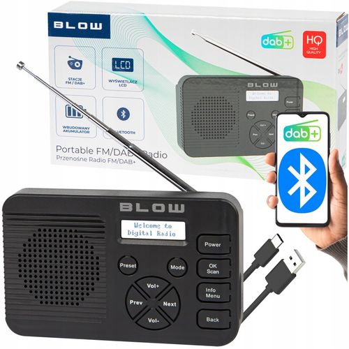 RADIO CYFROWE KUCHENNE BUDOWLANE PRZENOŚNE LCD BLUETOOTH DAB+ FM AUX na Arena.pl