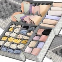 4x ORGANIZER NA BIELIZNĘ SKARPETKI UBRANIA DO SZUFLADY SZAFY ZESTAW