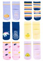 6-PAK Skarpetki ANTYPOŚLIZGOWE ABS 6 PAR skarpety dziewczęce 23 - 26