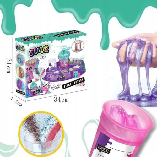 FABRYKA SLIME GLUTY DUŻY ZESTAW BROKAT SOSLIME FABRYKA DO ROBIENIA GLUTÓW na Arena.pl