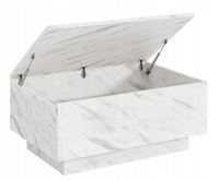 Ława Stolik Kawowy z pojemnikiem Biały Marmur 90 / 60 MUUX pr