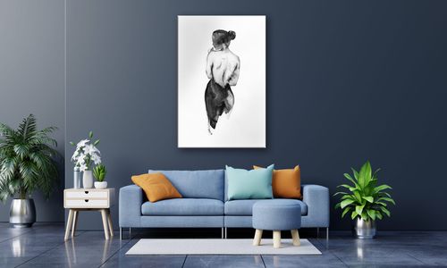 OBRAZ NA PŁÓTNIE 044 Kobieta w czerni 30x40cm na Arena.pl