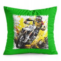 PODUSZKA ZIELONA PREZENT - MOTOR MOTOCYKL MOTOCROSS