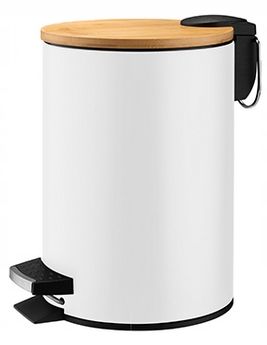 KADAX Kosz Na Śmieci 3L Pojemnik Łazienkowy Biały na Arena.pl
