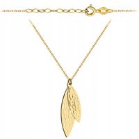 ZŁOTY NASZYJNIK 585 LISTEK LISTKI + GRATISY