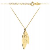 ZŁOTY NASZYJNIK 585 LISTEK LISTKI + GRATISY