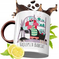 Kubek Bordowy Dla Babci Na Urodziny Prezent Z Nadrukiem Ze Zdjęciem