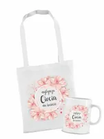 Zestaw TORBA + KUBEK Ciocia Najlepsza Ciocia