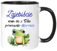 KUBEK NA POŻEGNANIE KOLEŻANKI KOLEGI Z PRACY Z IMIENIEM ŚMIESZNY PREZENT